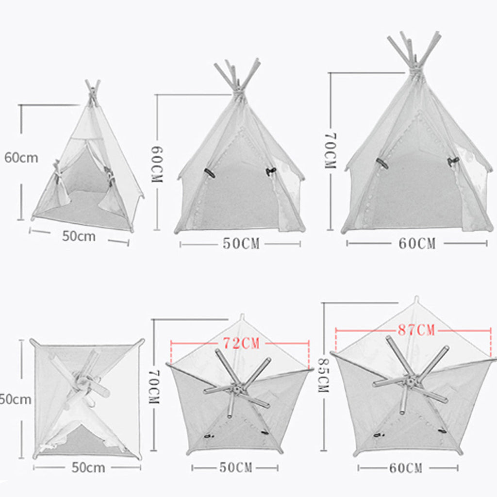 Washable Pet Teepee Dog Tent